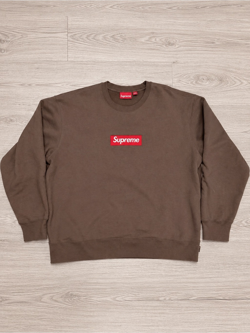 Supreme Box Logo Crewneck FW22 Brown Size Large L New